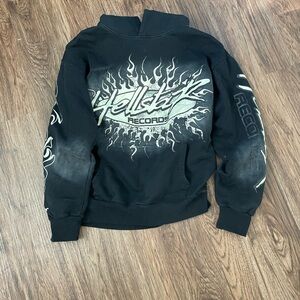 Black Vintage Hellstar Records Hoodie New